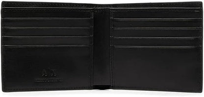 Armani Exchange Logo Smooth Leather Bifold Wallet