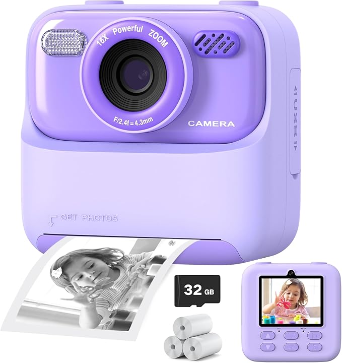 Upgrade Kids Camera Instant Print